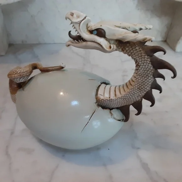 Dragon Hatching from Egg Original Sculpture